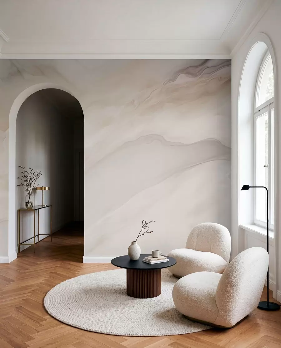 murales de pared Ondas de arenisca clara w03922
