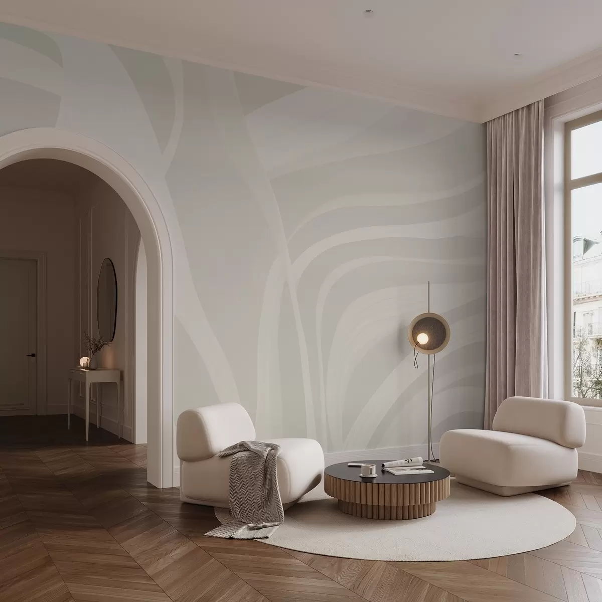 murales de pared Líneas suaves w04041