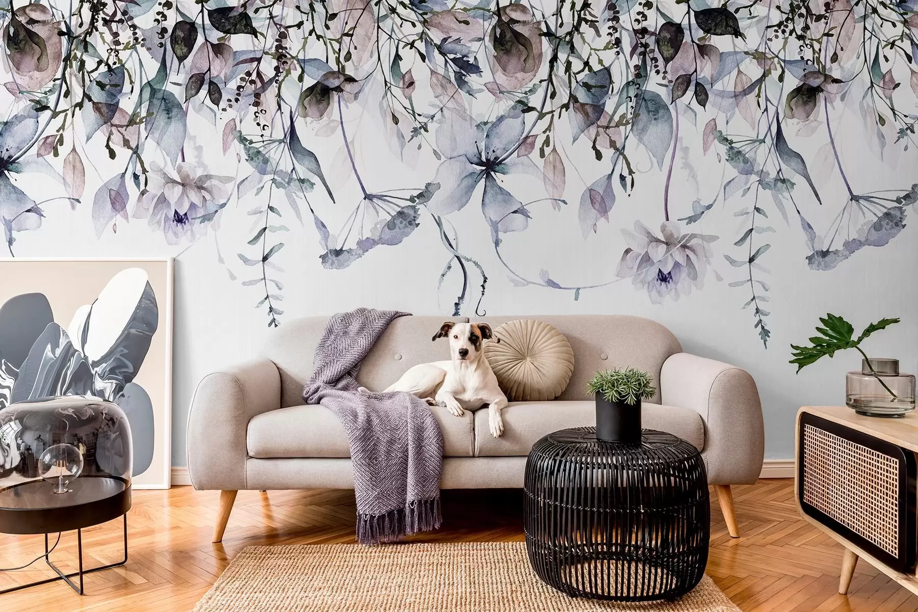 murales de pared Flores dispersas w09170v1