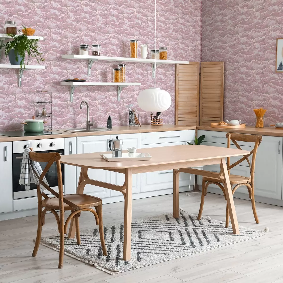 Papel pintado Paisaje azul profundo con árboles en tonos nocturnos a00170v4