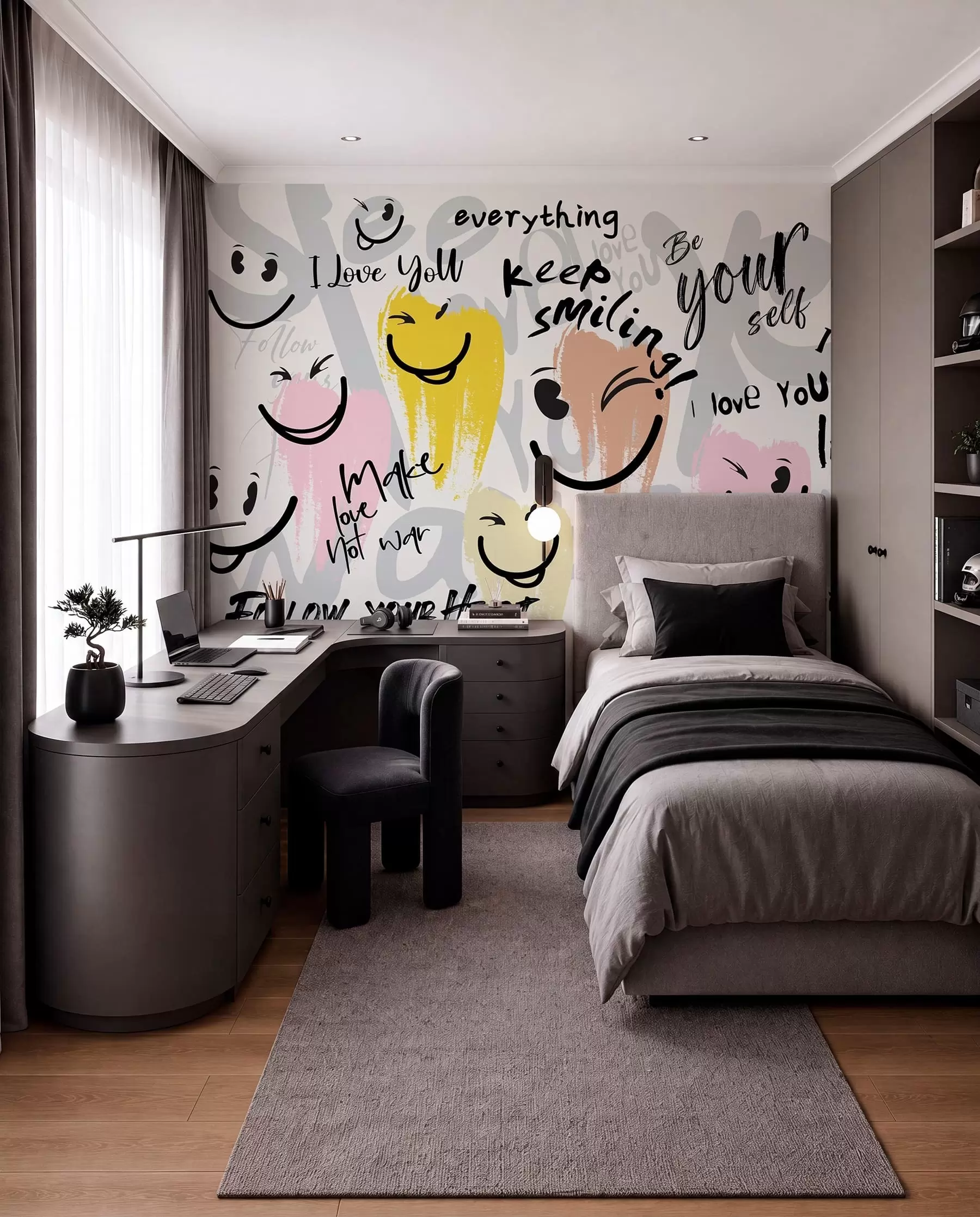 murales de pared Sonrisas y garabatos w04174