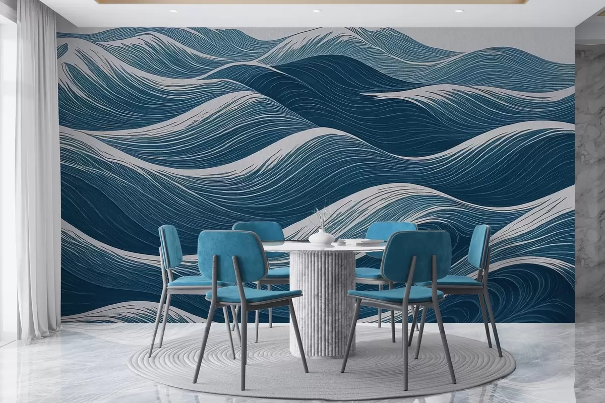 murales de pared Ondas con un giro w04184