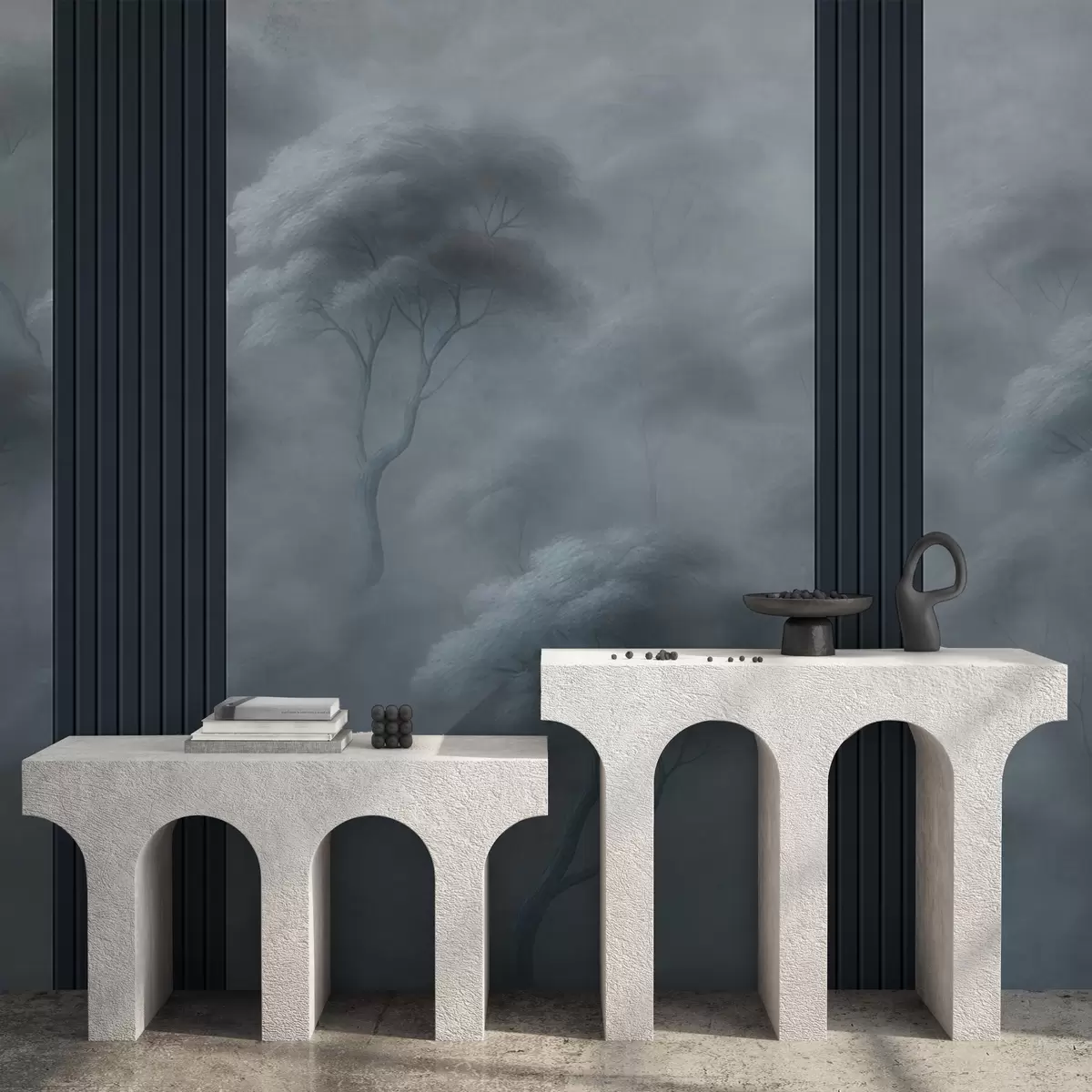 murales de pared El bosque se une al arte del panel w04187v2