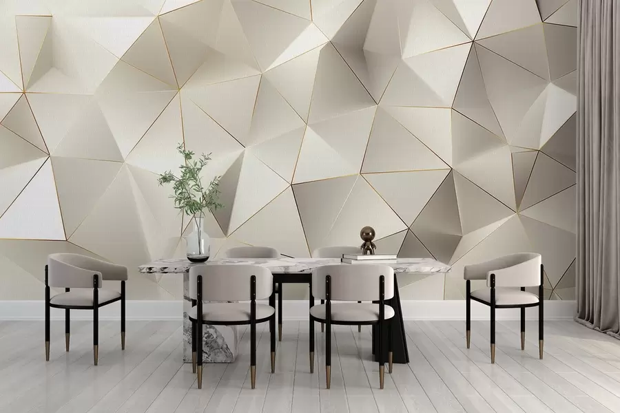 murales de pared geometría, abstracción, luz, facetas, patrón, estructura w04236