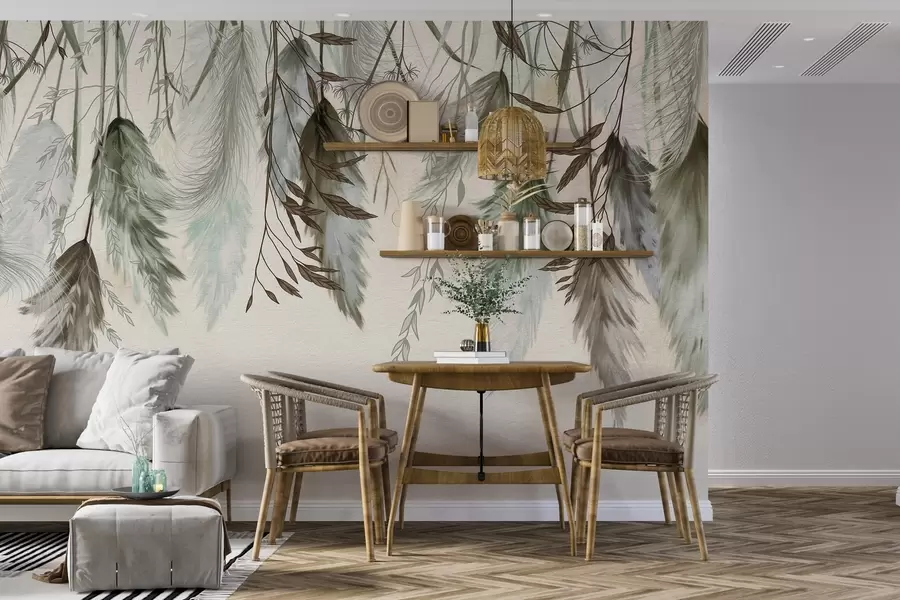 murales de pared Flores secas w04253v2