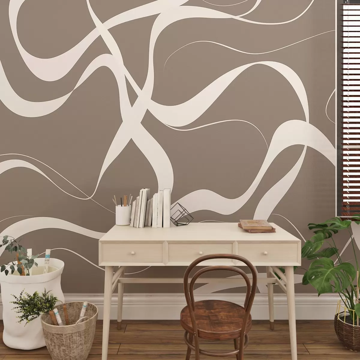 murales de pared Líneas onduladas w04223