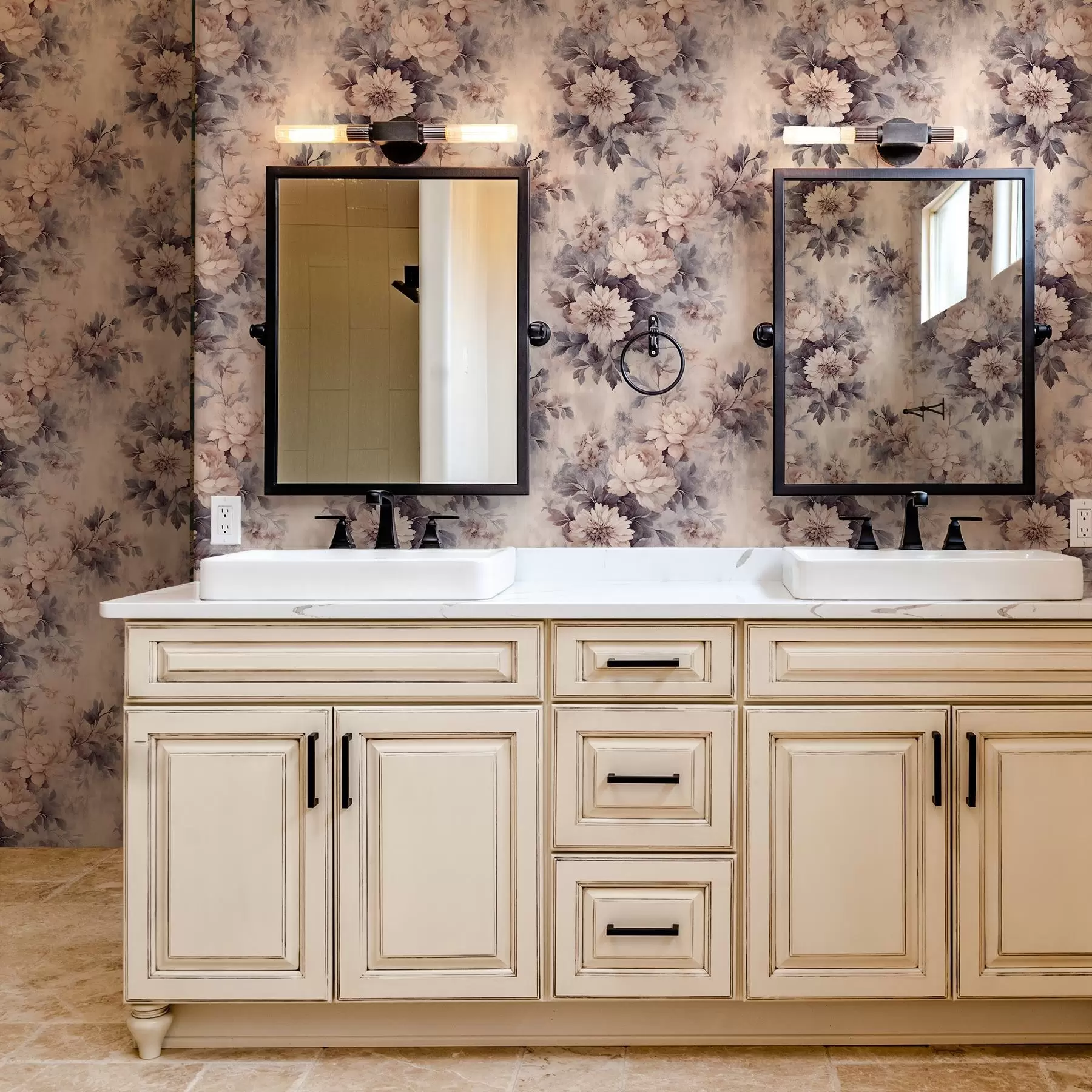 murales de pared Flores de acuarela vintage