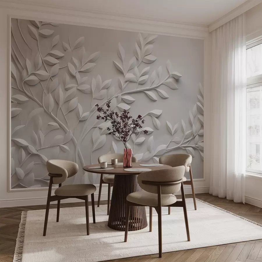 murales de pared Textura monocroma en relieve de la naturaleza w04329