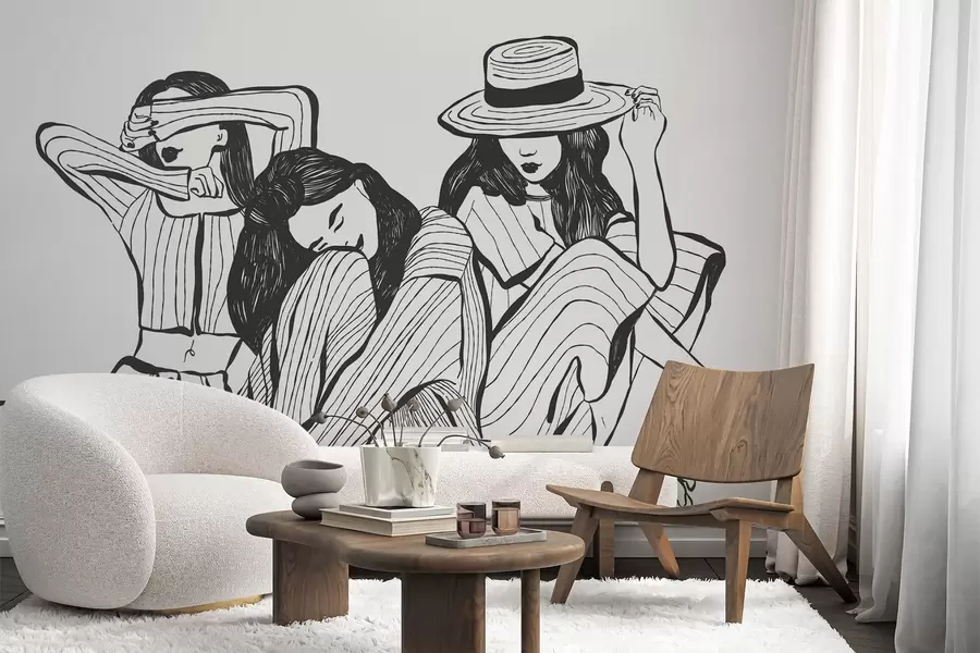 murales de pared Chicas w04384