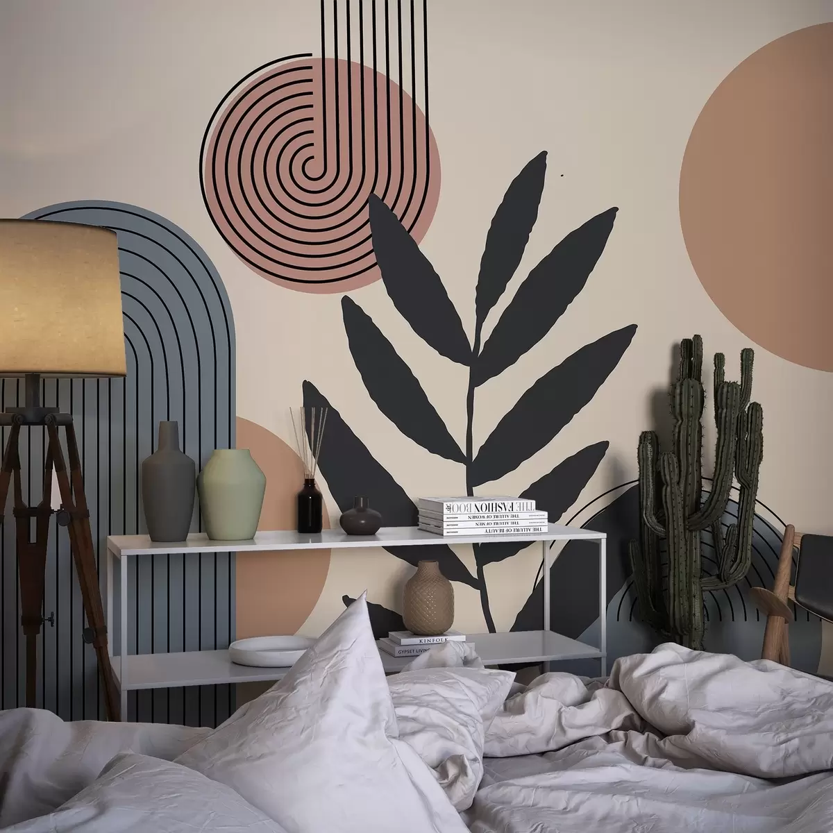 murales de pared Hojas geométricas w04385