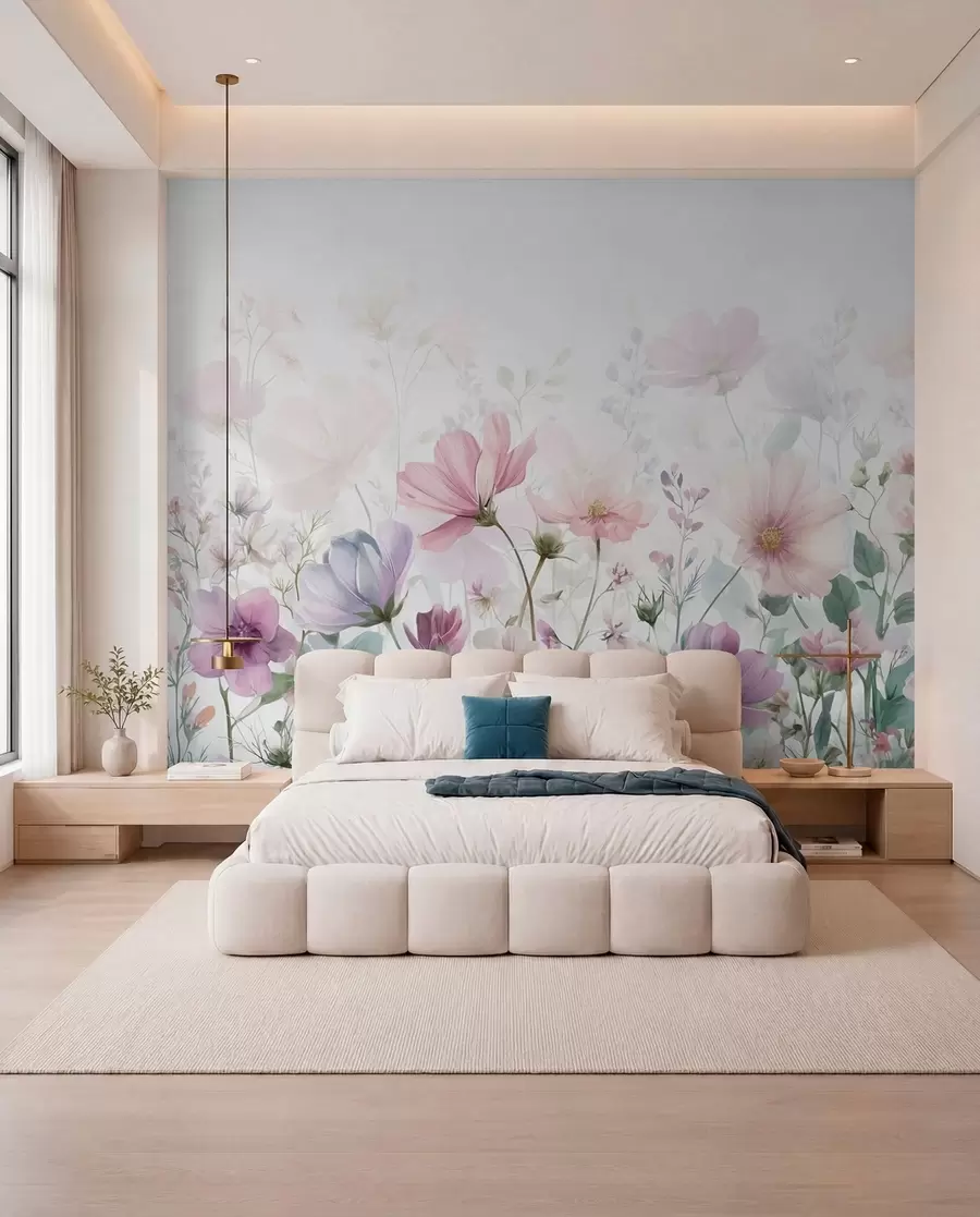 murales de pared Pradera sonrosada w04171