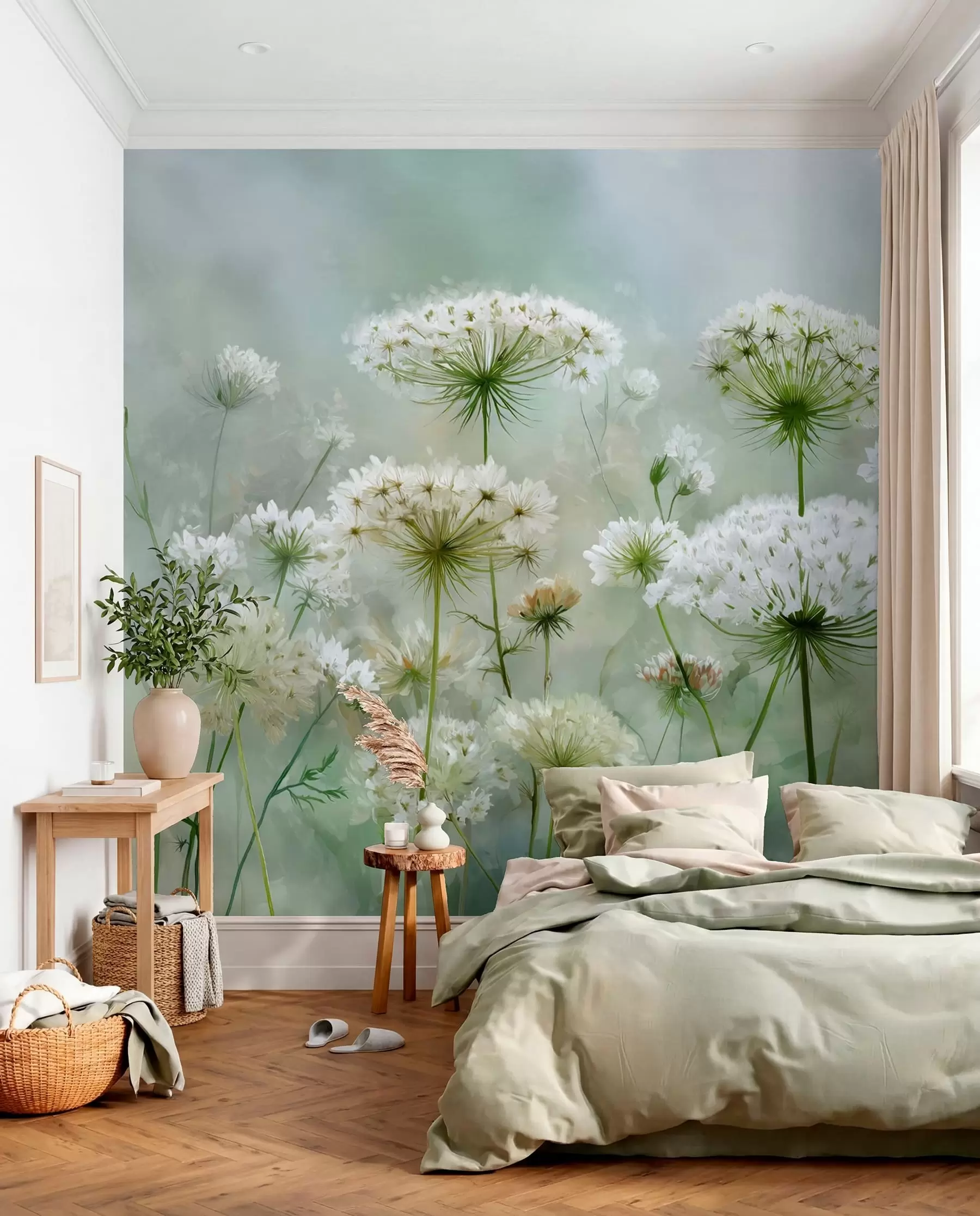 murales de pared Encaje floral w04313