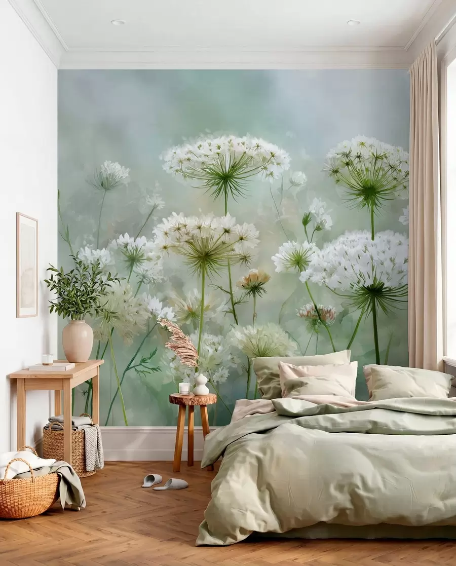murales de pared Encaje floral w04313