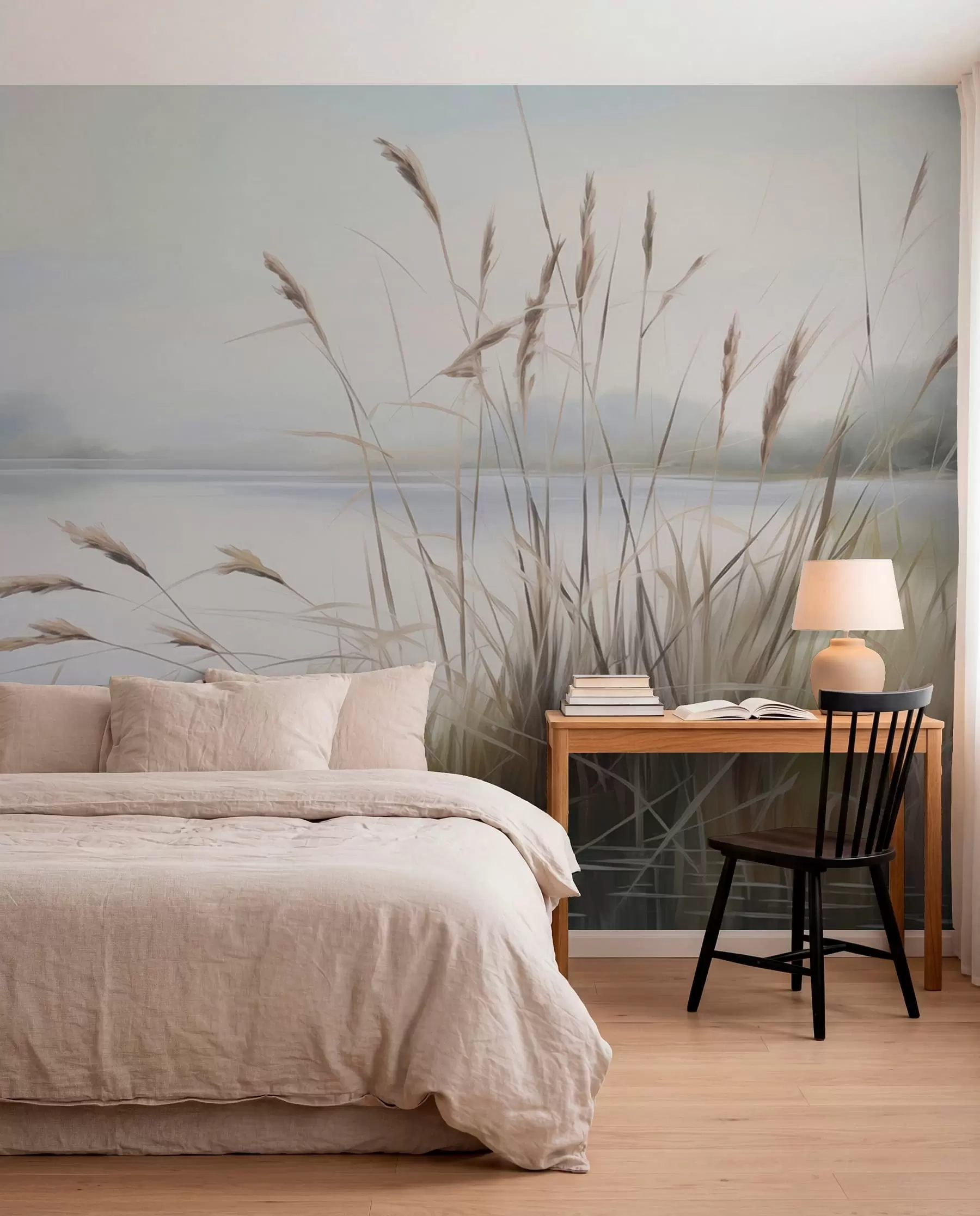 murales de pared Juncos junto al lago w04486