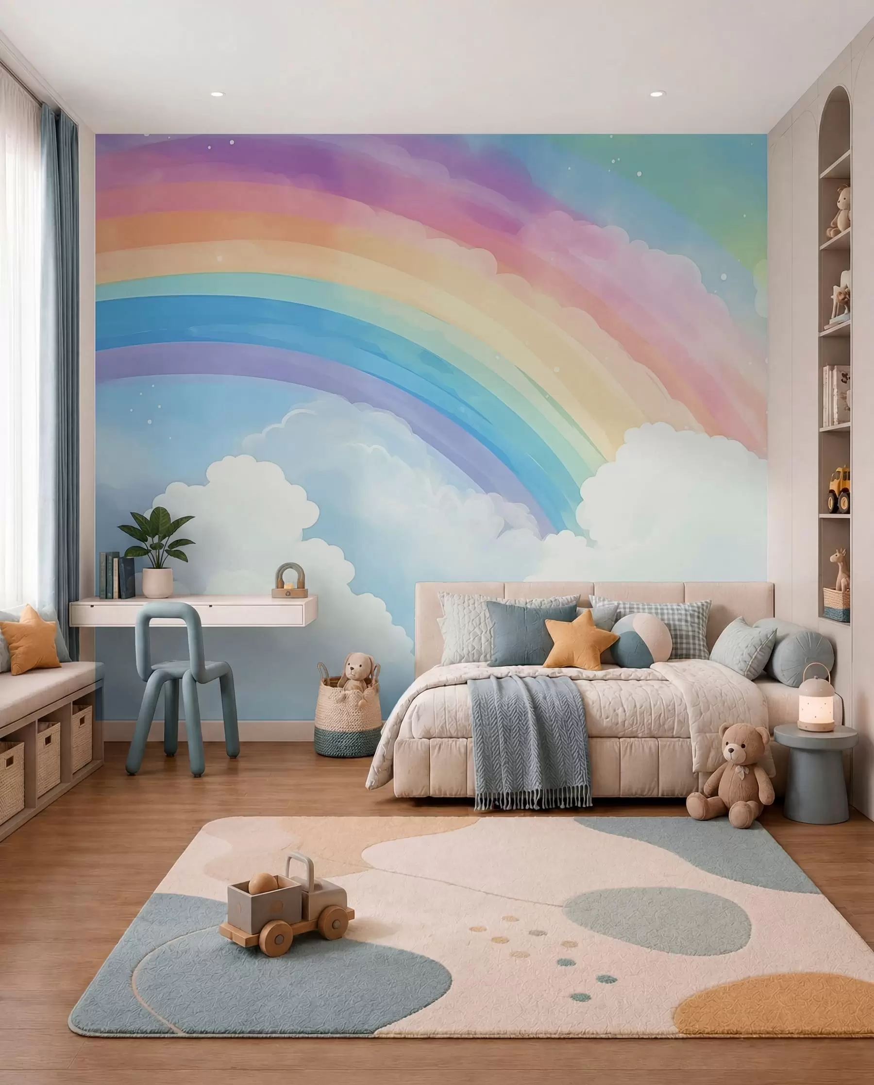 murales de pared Arco iris en el cielo w04487