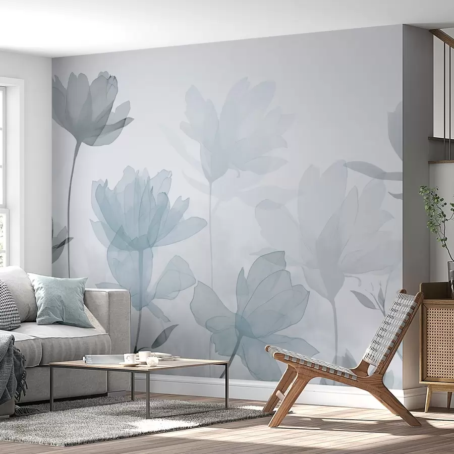 murales de pared Siluetas de flores w04489v1