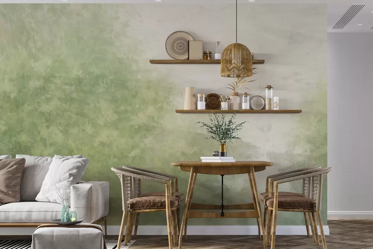 murales de pared Imitación de hojas en un muro de hormigón w04468