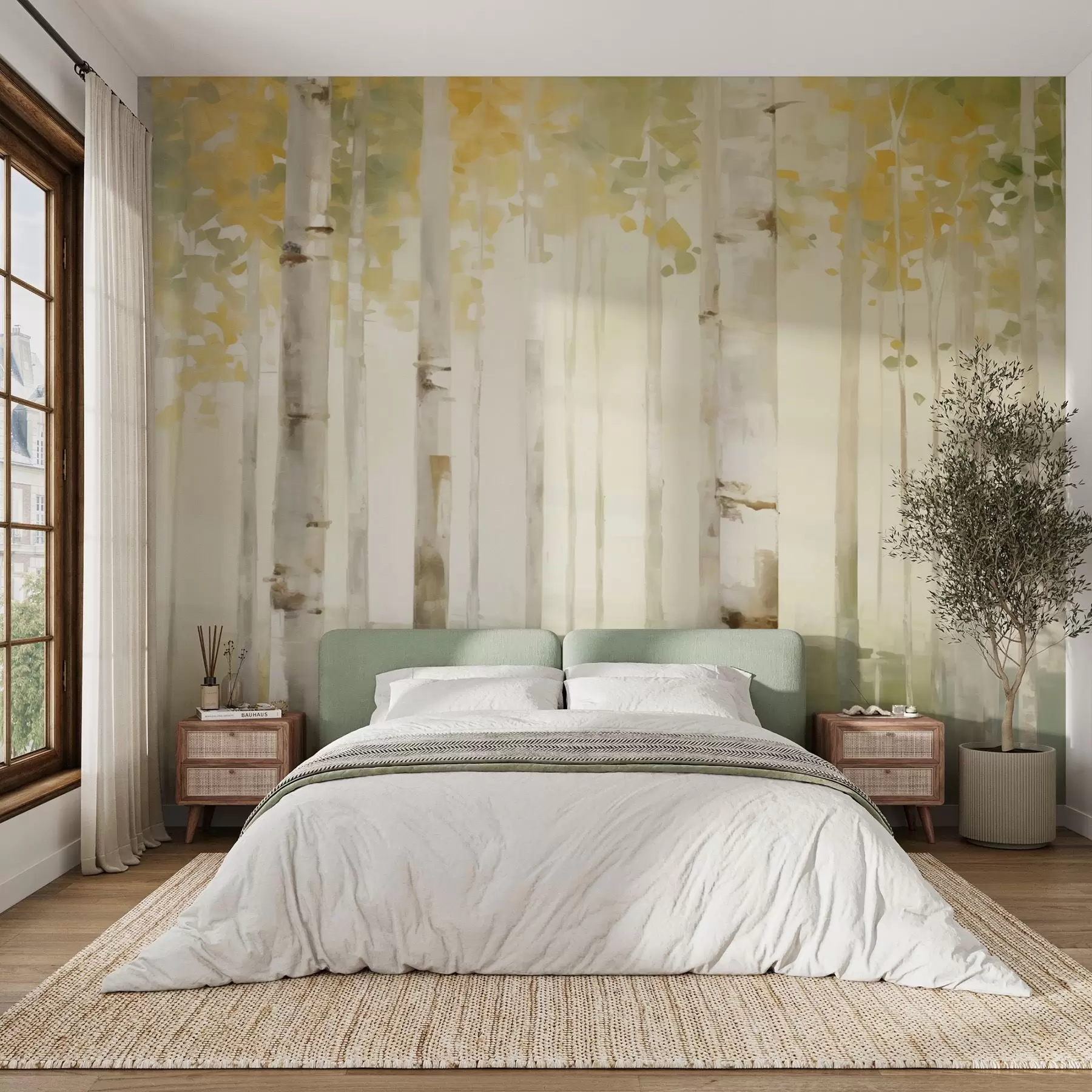 murales de pared Bosque de abedules w04520