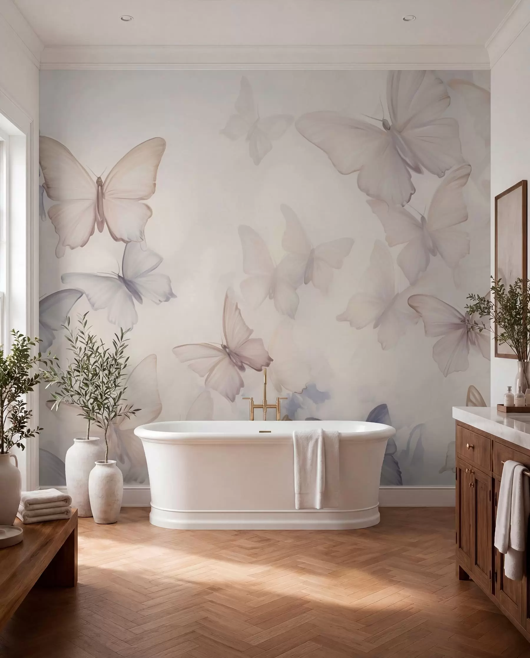 murales de pared Alas en arena y lila w04534v1