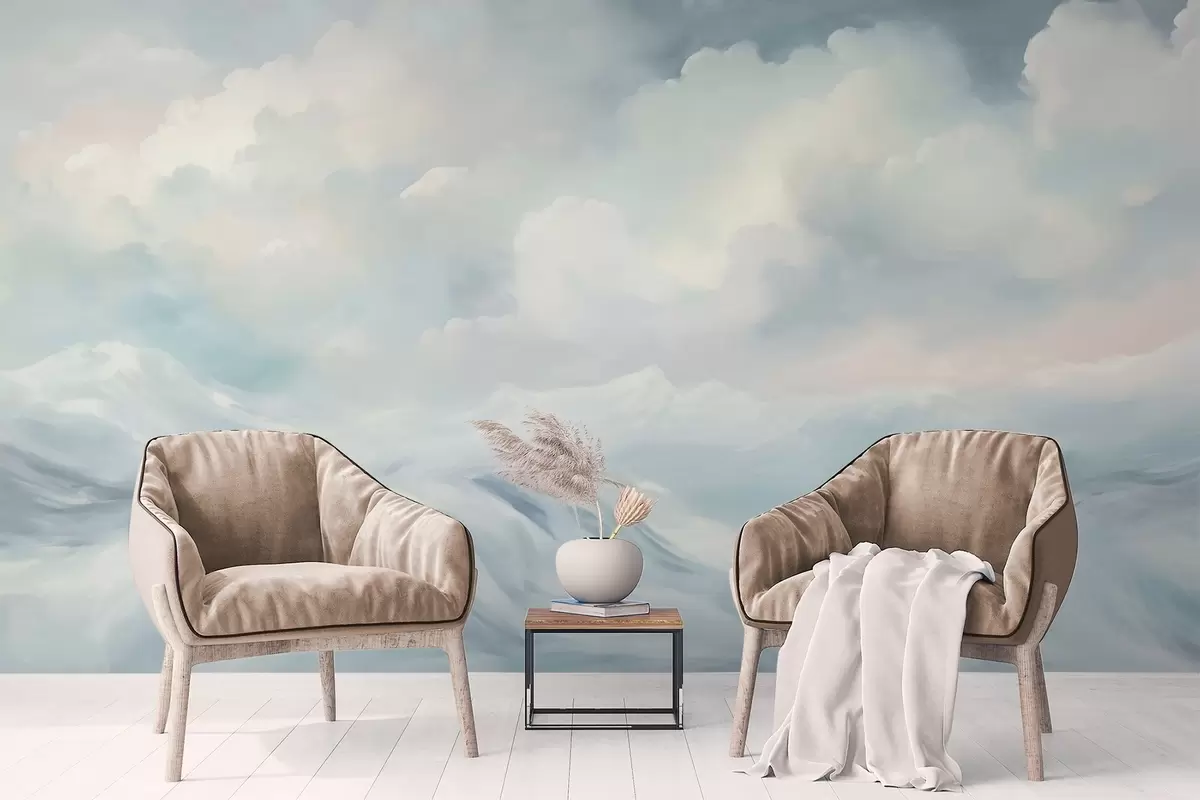 murales de pared Nubes y mar w04598