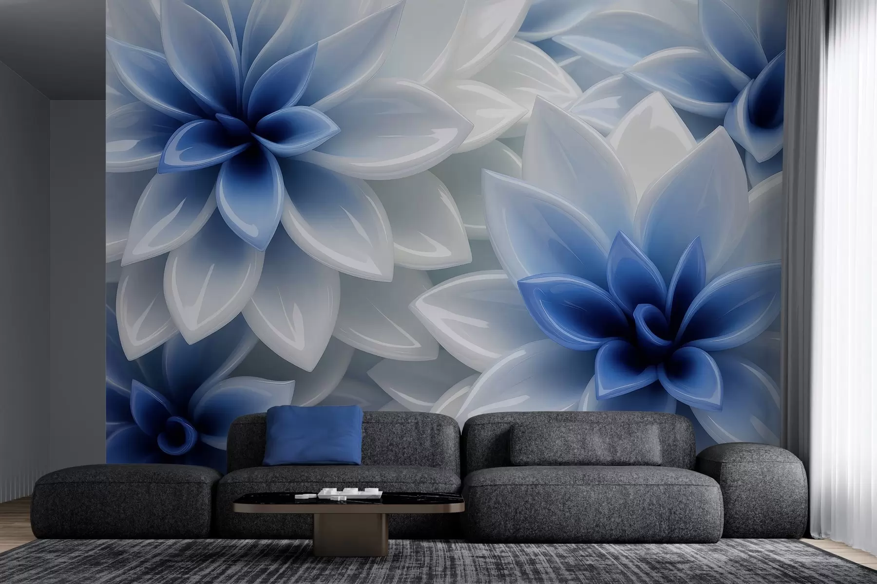 murales de pared Sinfonía floral w04571v1