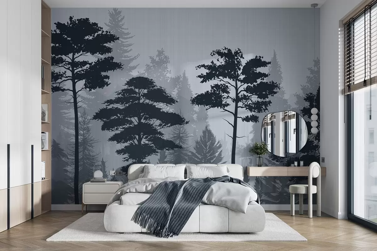 murales de pared Bosque brumoso w04678v1