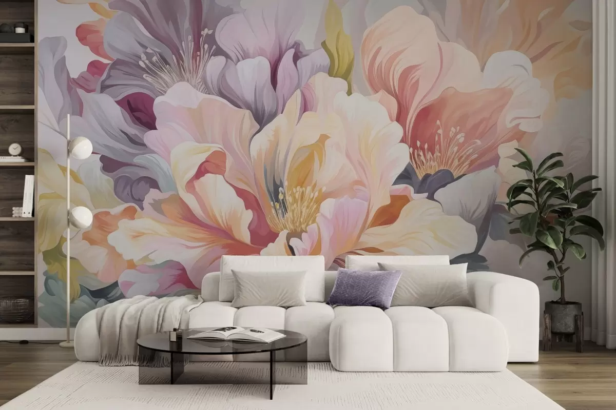 murales de pared Flores multicolores w04684