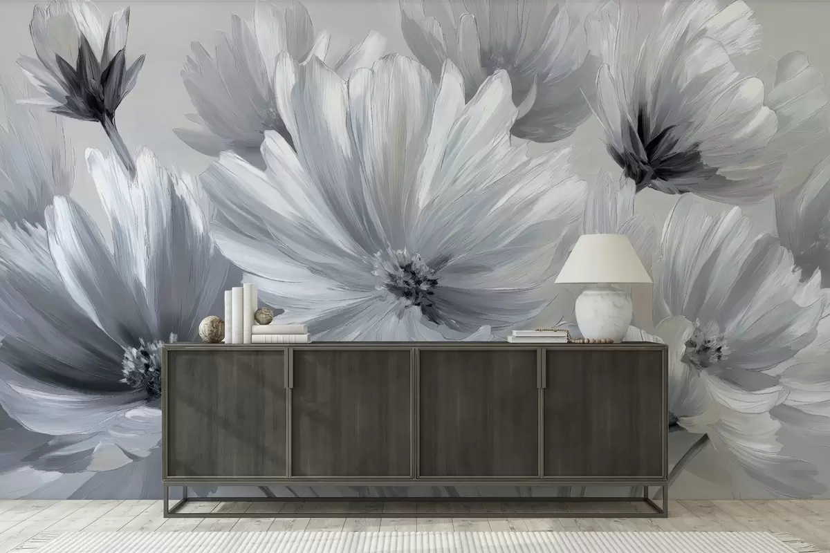 murales de pared flores abstractas w04670