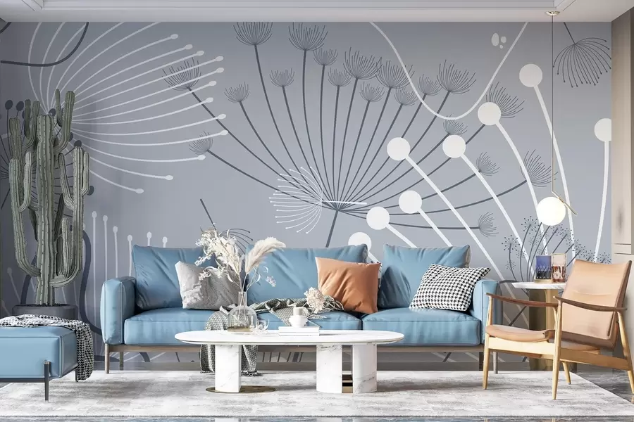 murales de pared flores abstractas w04702v1