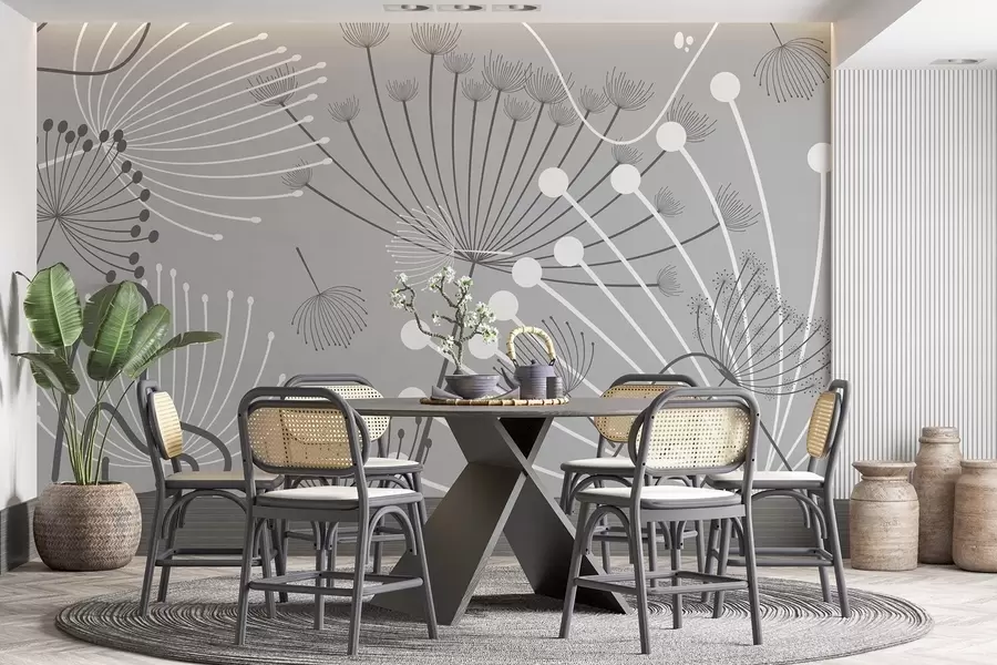 murales de pared flores abstractas w04702v3