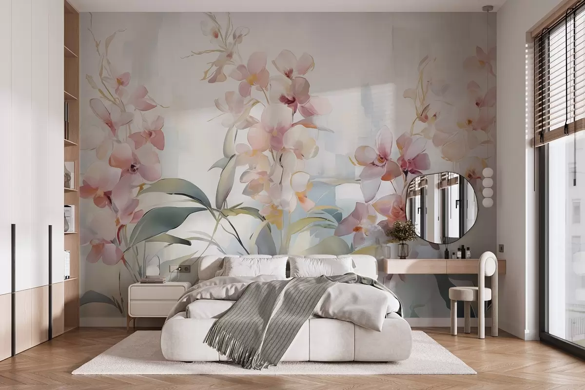 murales de pared flores abstractas w04776