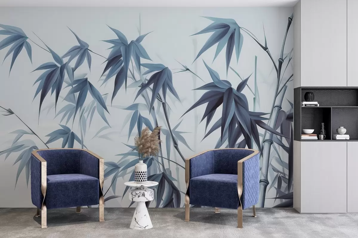 Murales de pared Bambú sobre un fondo de acuarela clara w04834v2 murales de pared Bambú sobre un fondo de acuarela clara w04834v2