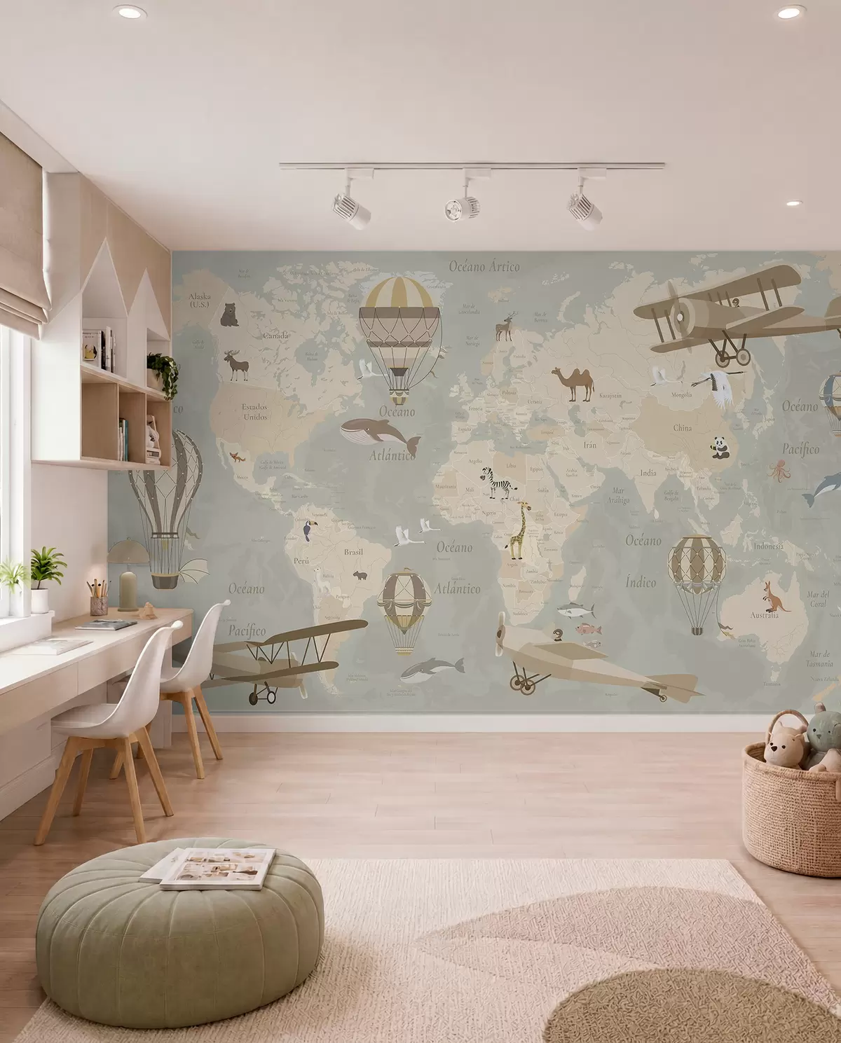 murales de pared Vuelos en español — beige c00003es