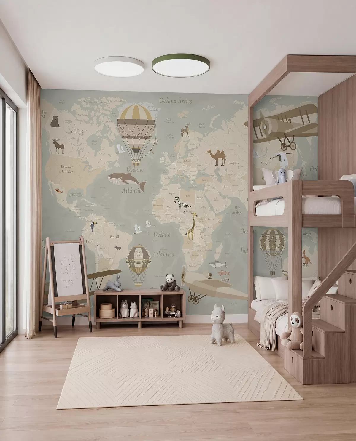 murales de pared Vuelos en español — beige c00003es