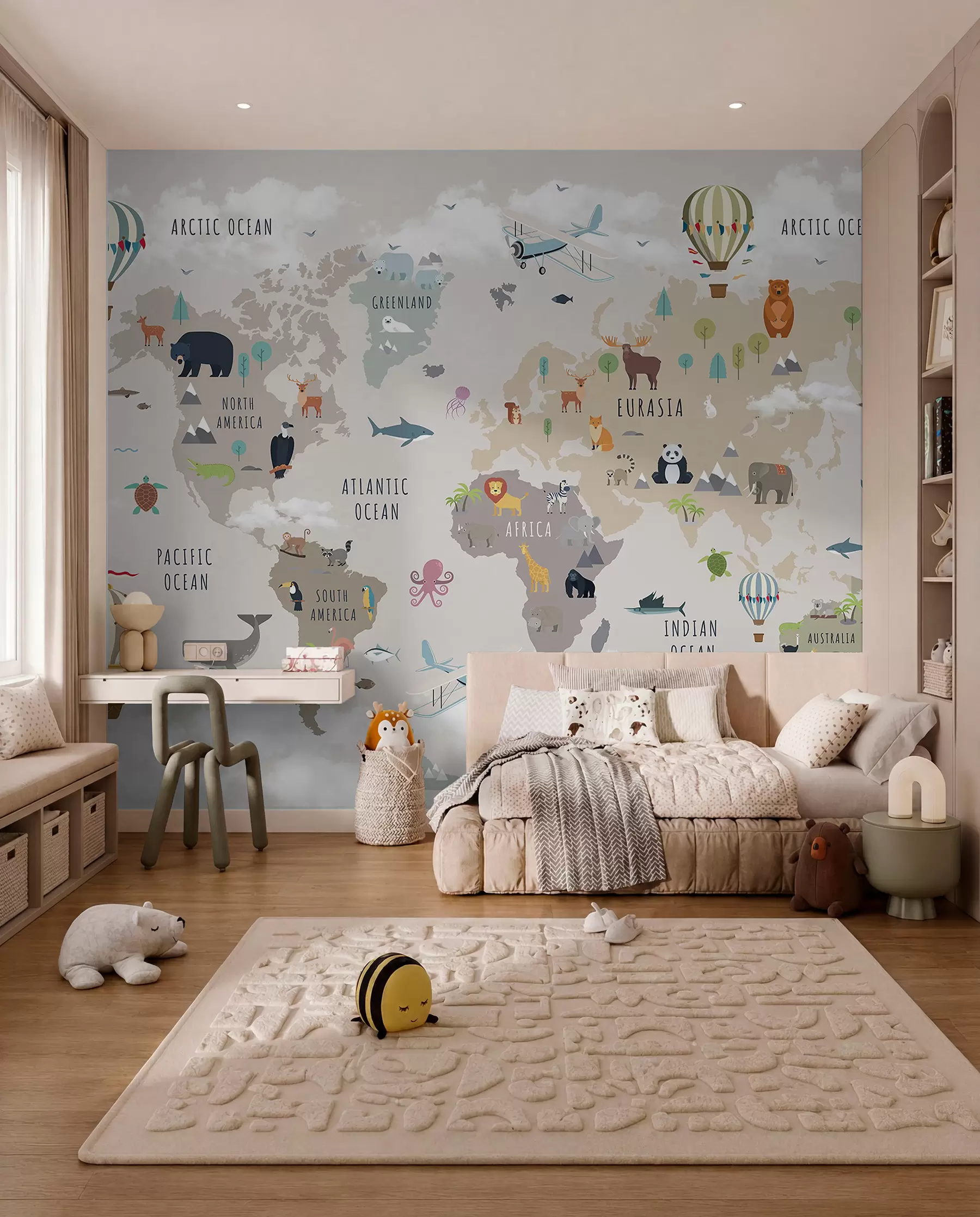 murales de pared Atlas animal en inglés c00002en
