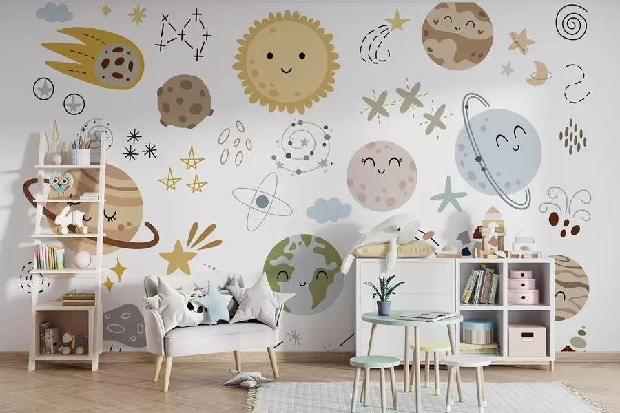 murales de pared Planetas y estrellas, espacio w04893