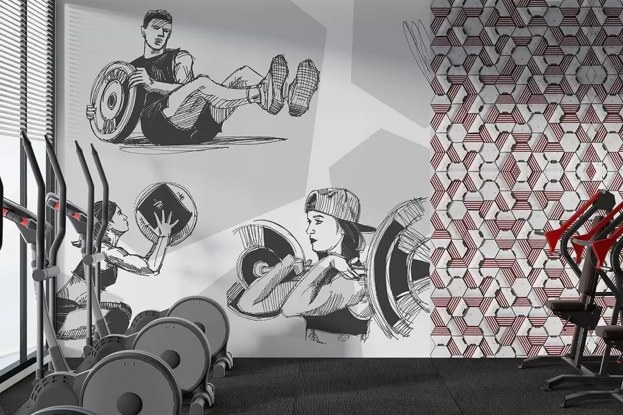 murales de pared Atletas w04909v2