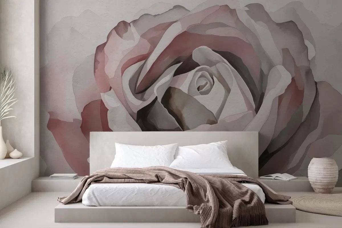murales de pared Rosa acuarela w04948v1