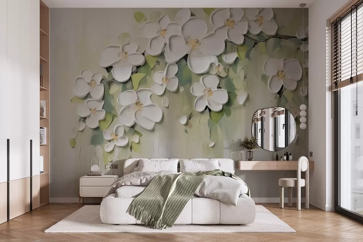 murales de pared Una rama con flores w04978