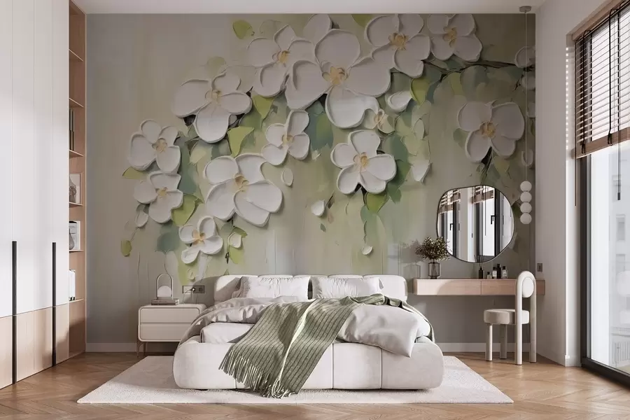 murales de pared Una rama con flores w04978