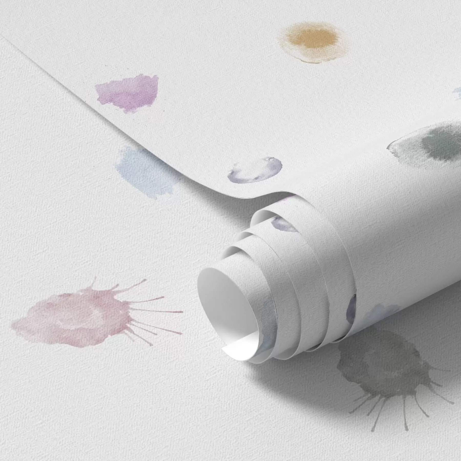 murales de pared Grandes manchas de acuarela de colores vivos sobre papel blanco a01062