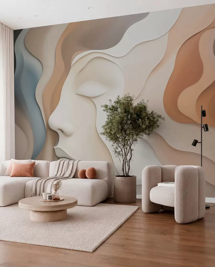 murales de pared Cara abstracta w04869