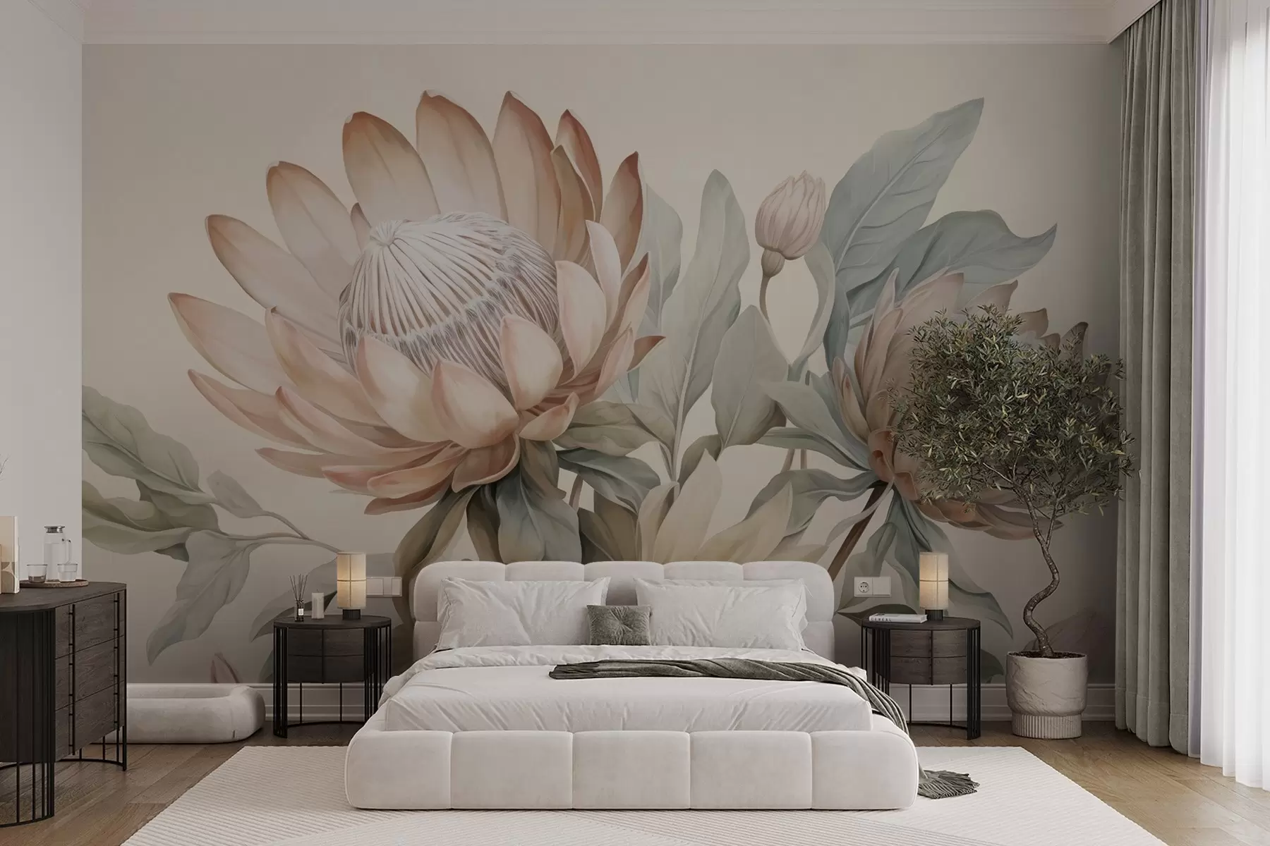murales de pared Flores de protea w05103