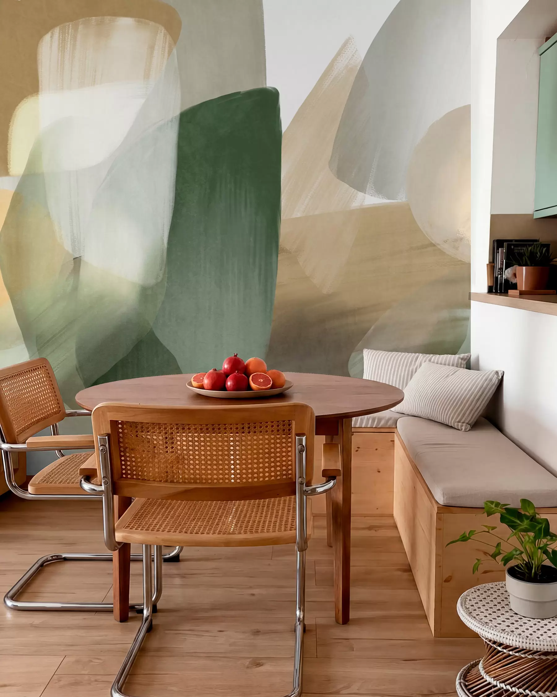 murales de pared Formas oliva superpuestas w09642