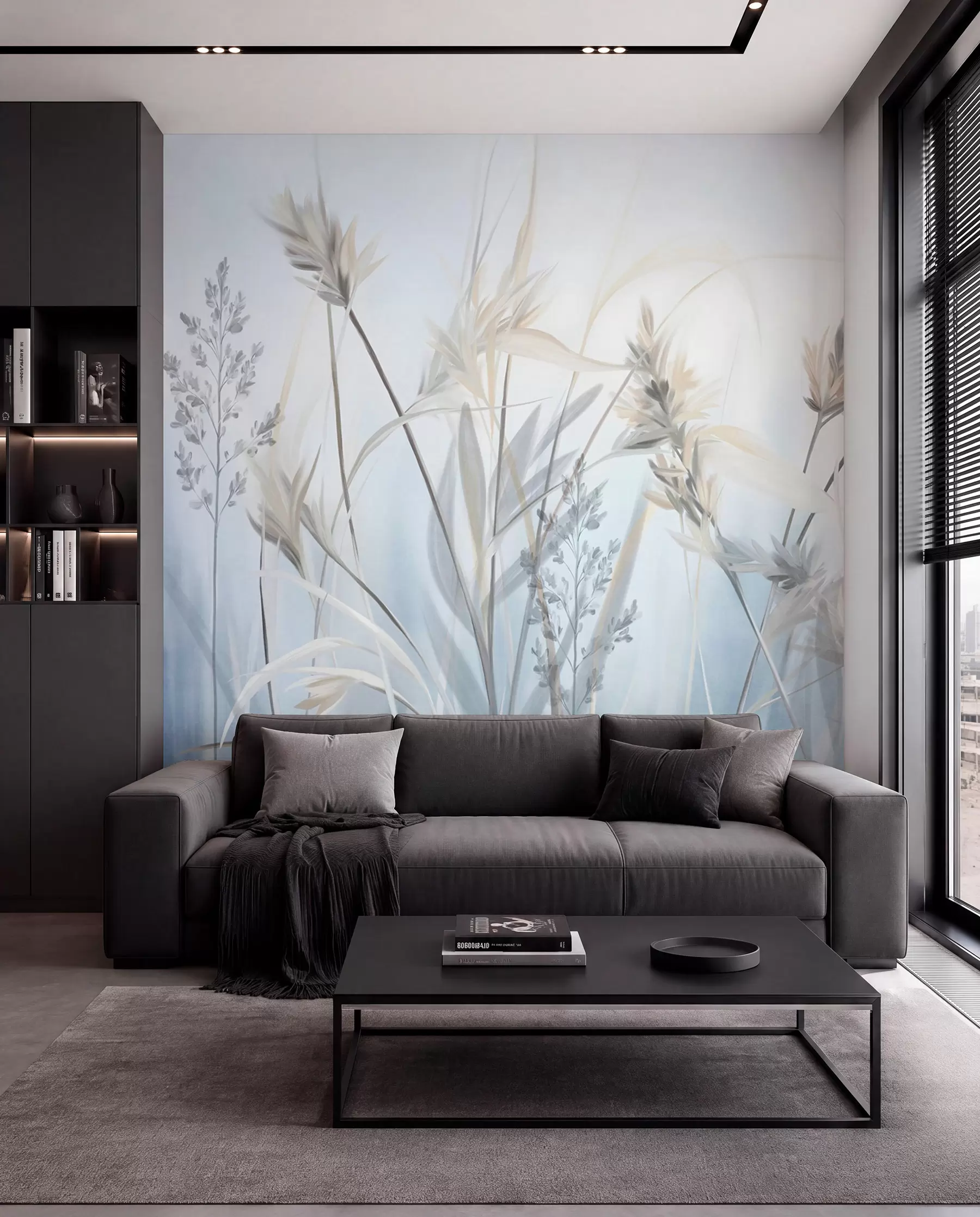 murales de pared Pradera azul w09652
