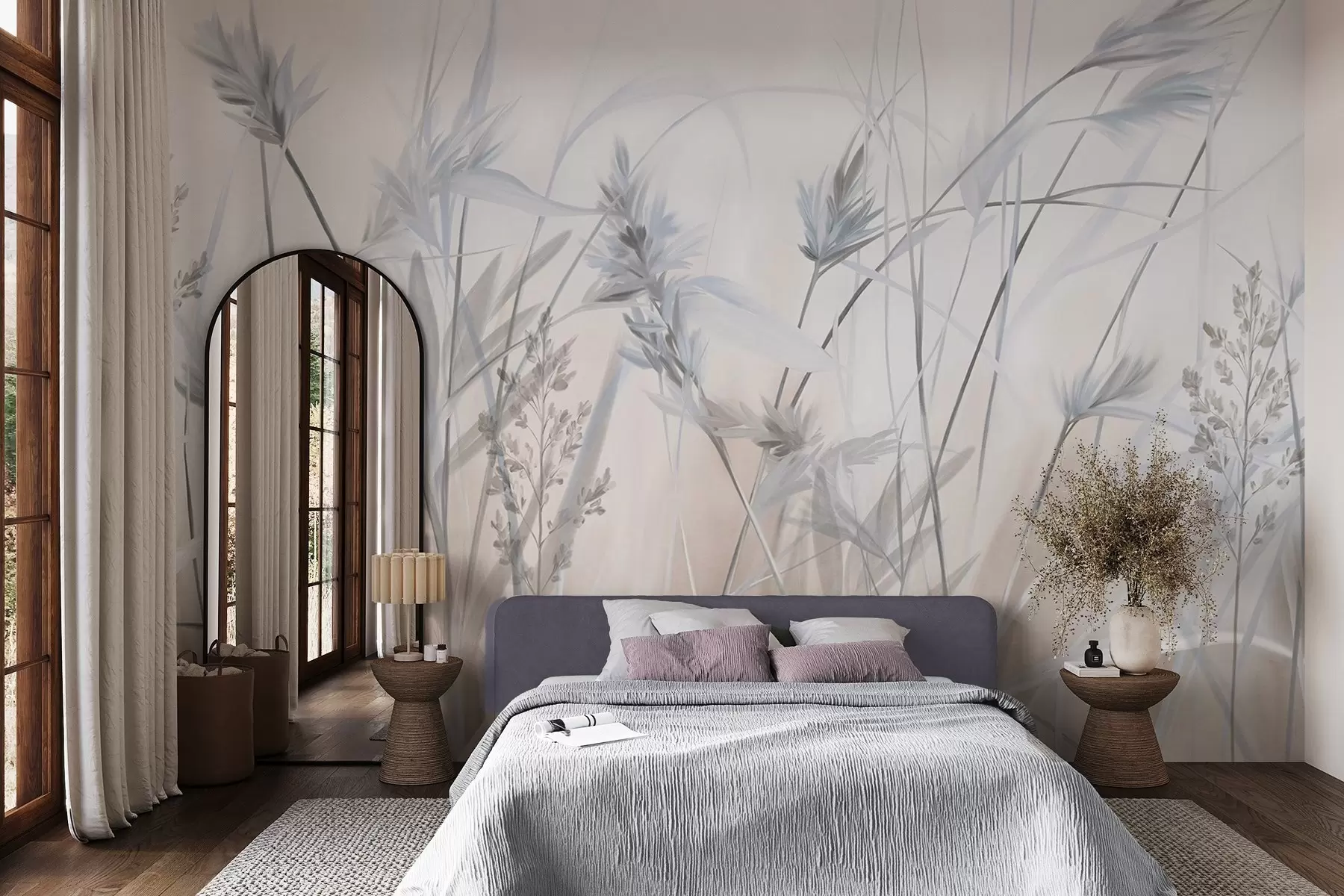 murales de pared Pradera plateada w09652v1