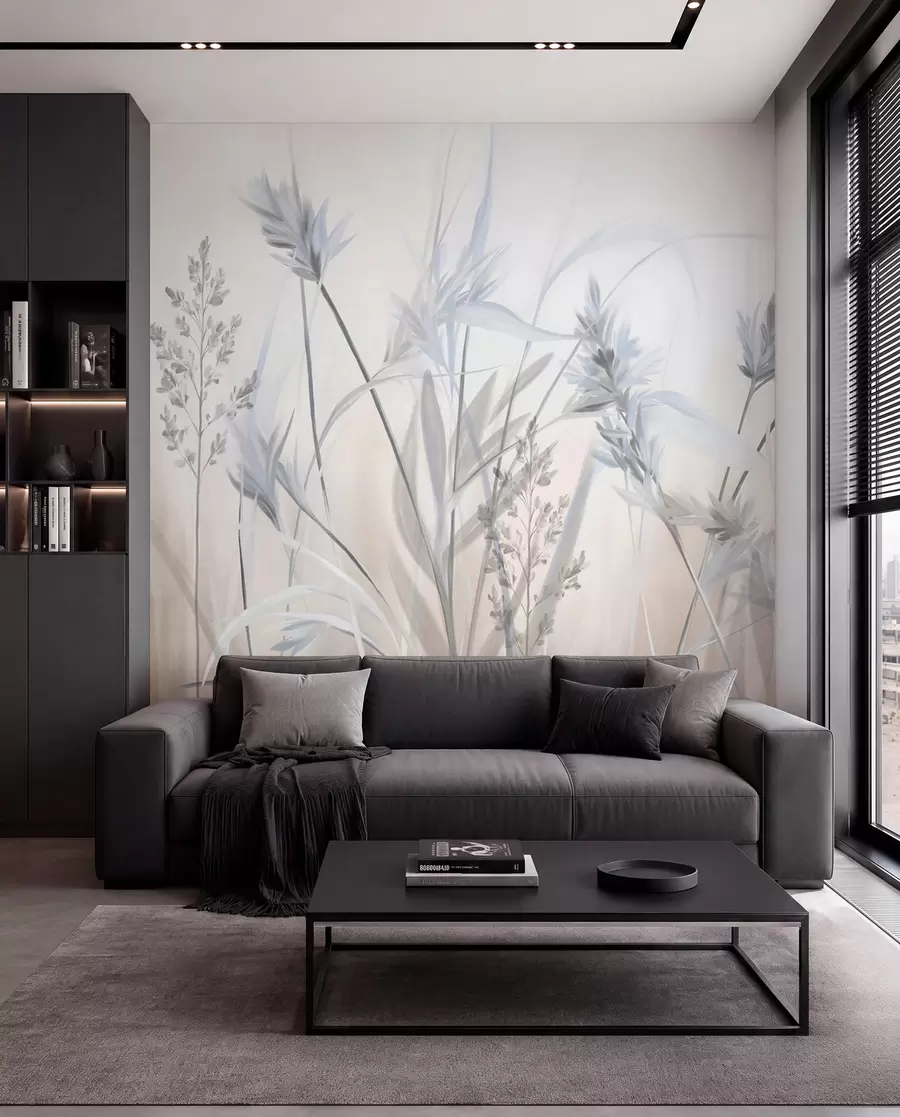 murales de pared Pradera plateada w09652v1