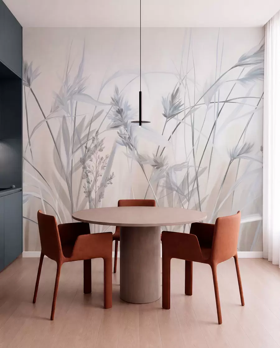 murales de pared Pradera plateada w09652v1