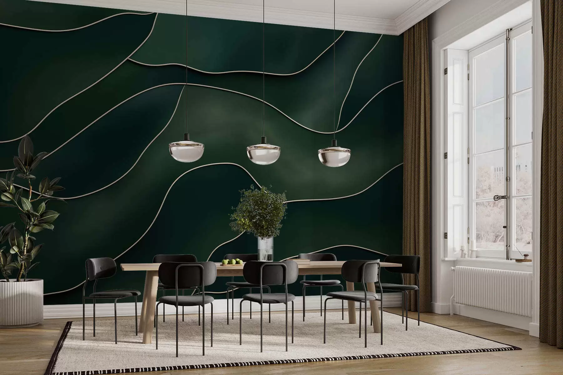 murales de pared Líneas abstractas w05218