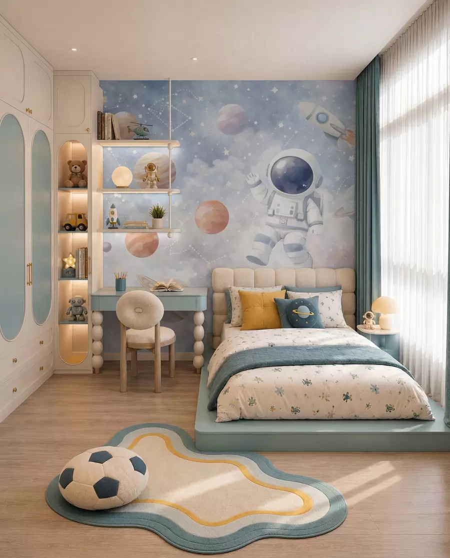 murales de pared Viaje del pequeño astronauta w05233